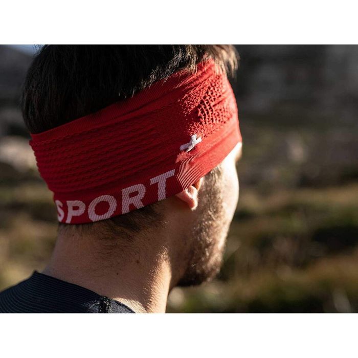 Cinta Deportiva para la Cabeza Compressport On/Off Rojo Oscuro Talla única 1