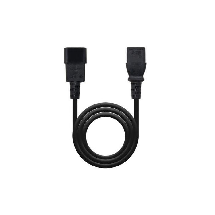 Nano Cable 10.22.0203 Cable de Alimentación IEC C13 Hembra a IEC C14 Macho, 3m, Negro