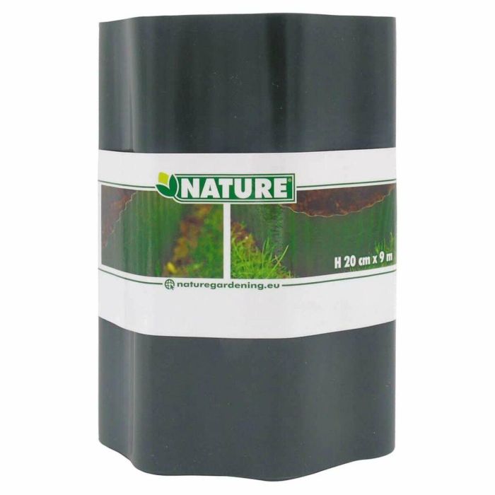 Nature Borde de Hierba de Polietileno Verde Flexible y Ondulado H20cm x L9m Nature Borde de Hierba de Polietileno Verde Flexible y Ondulado H20cm x L9m