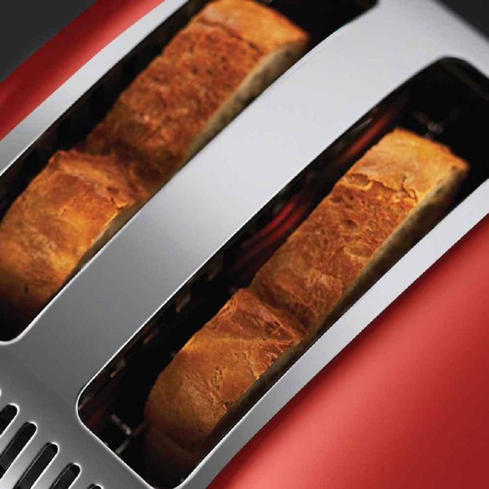 Russell Hobbs 23330-56 Tostador Colours Plus+ Rojo, Tostado Rápido, Función Levantar y Ver, Calientapanecillos, Bandeja Recogemigas 2 Russell Hobbs 23330-56 Tostador Colours Plus+ Rojo, Tostado Rápido, Función Levantar y Ver, Calientapanecillos, Bandeja Recogemigas 2