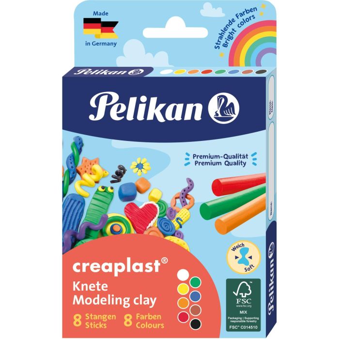 Pelikan Knete Creaplast« 198/8FS. 8 Farben Faltschachtel 0 Pelikan Knete Creaplast« 198/8FS. 8 Farben Faltschachtel 0