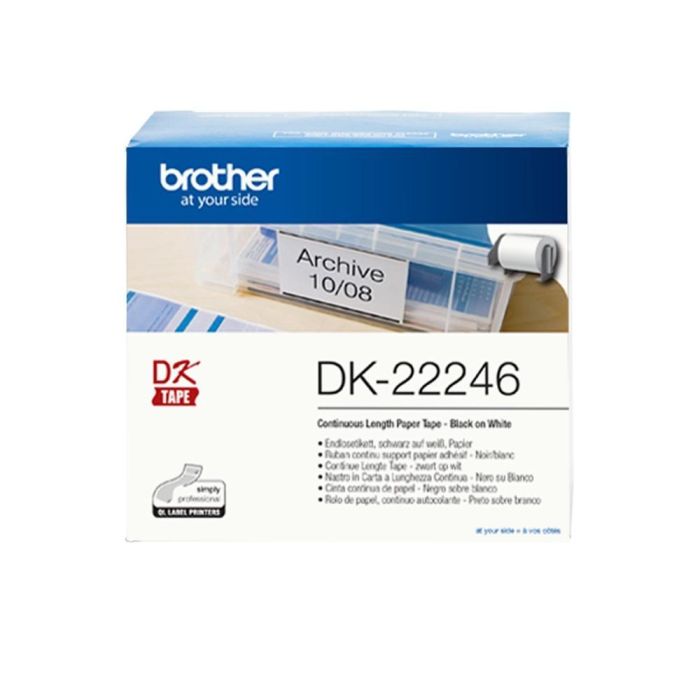 Brother Cinta Continua De Papel Térmico Adhesivo Blanco 103 mm x 30,48 M