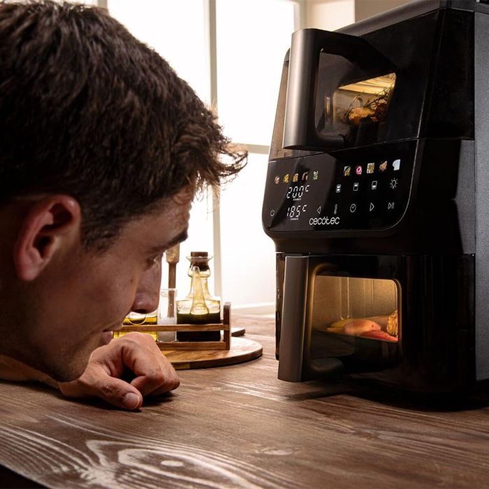 Cecotec Freidora de Aire 10L 2000W Negro Cecofry DuoLevel 10000 DuoSize Window Touch 10 prog 7 Cecotec Freidora de Aire 10L 2000W Negro Cecofry DuoLevel 10000 DuoSize Window Touch 10 prog 7