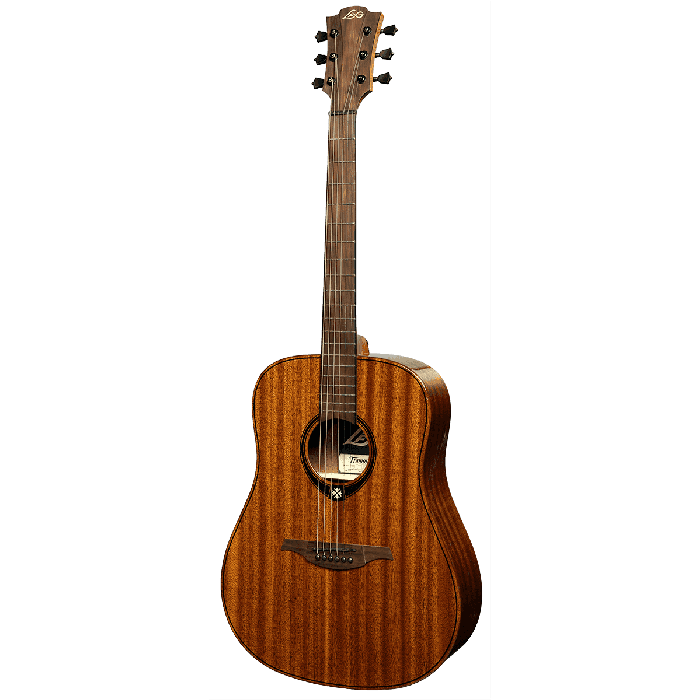 LAG Guitarra Acústica Dreadnought Tramontane 98 - Tapa Maciza de Caoba, Fondo y Laterales de Caoba 2