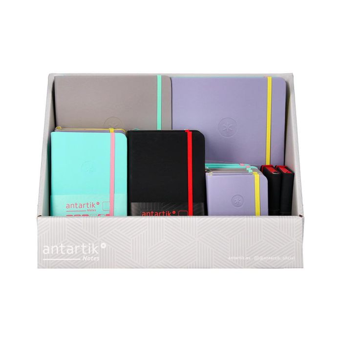 Cuaderno Con Gomilla Antartik Note Tapa Dura Y Blanda Bicolor A5-A6-A7 Expositor De 20 Unidades Surtidas 2 Cuaderno Con Gomilla Antartik Note Tapa Dura Y Blanda Bicolor A5-A6-A7 Expositor De 20 Unidades Surtidas 2