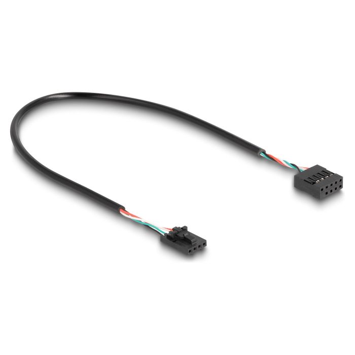 Delock Hub USB 2.0 Interno con 2 Puertos, USB Header 4 Pin y USB 2.0 Header 9 Pin, Conector Macho, Negro/Azul, para PC 2