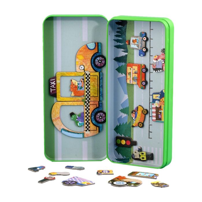 Mieredu Me0884 Puzle Magnético Mis Viajes Coches con 2 Escenarios y 30 Imanes +3 Años 2 Mieredu Me0884 Puzle Magnético Mis Viajes Coches con 2 Escenarios y 30 Imanes +3 Años 2