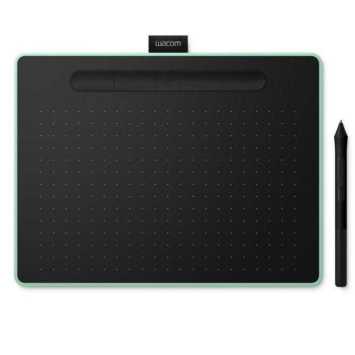 Wacom Medium Tablet with Pressure-Sensitive, 216x135mm, USB/Bluetooth 4.2, Expresskeys, 2540lpi, 133pps, 410g, Black/Pistachio Green 1