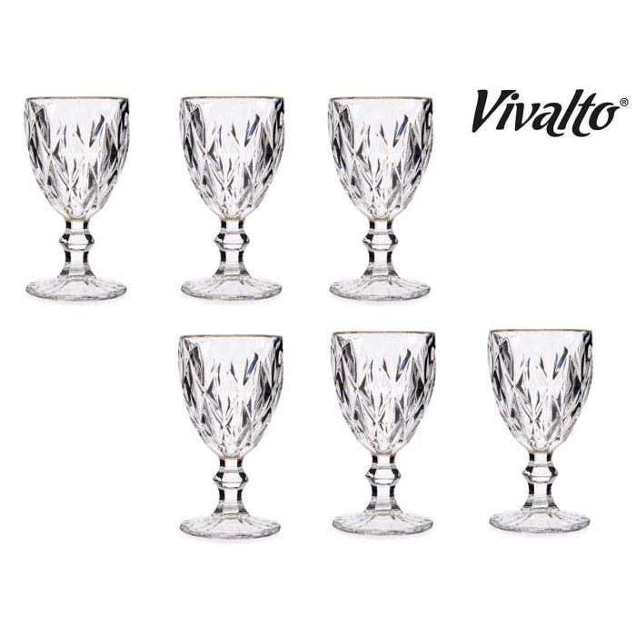 Copa Agua 254Ml Diamante Filo Oro Vivalto 8X15CM (36 Unidades) 3 Copa Agua 254Ml Diamante Filo Oro Vivalto 8X15CM (36 Unidades) 3