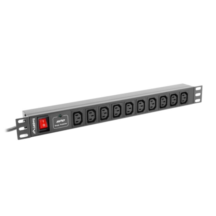 Lanberg PDU-10I-0200-IEC-BK unidad de distribución de energía (PDU) 10 salidas AC 1U Negro Lanberg PDU-10I-0200-IEC-BK unidad de distribución de energía (PDU) 10 salidas AC 1U Negro