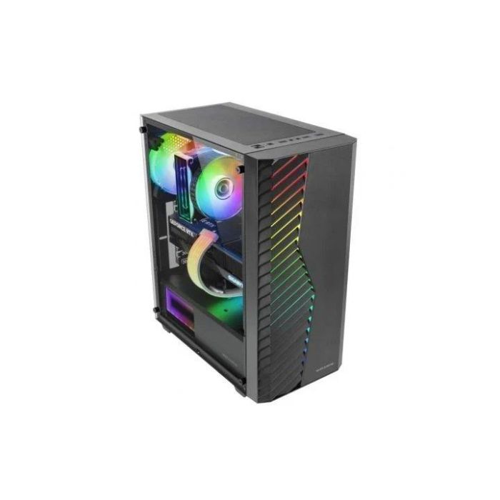 Mars Gaming Caja Semitorre ATX MCVOLT Negra con Ventana Cristal Templado y Frontal Malla 1