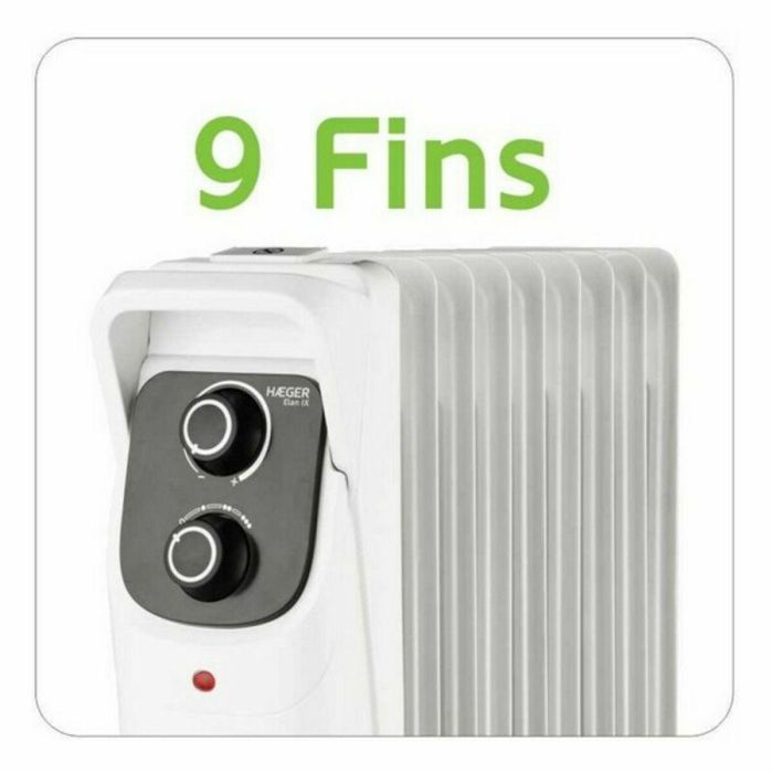 Radiador de Aceite (9 cuerpos) Haeger OH-009.006A Blanco 2000 W 4 Radiador de Aceite (9 cuerpos) Haeger OH-009.006A Blanco 2000 W 4