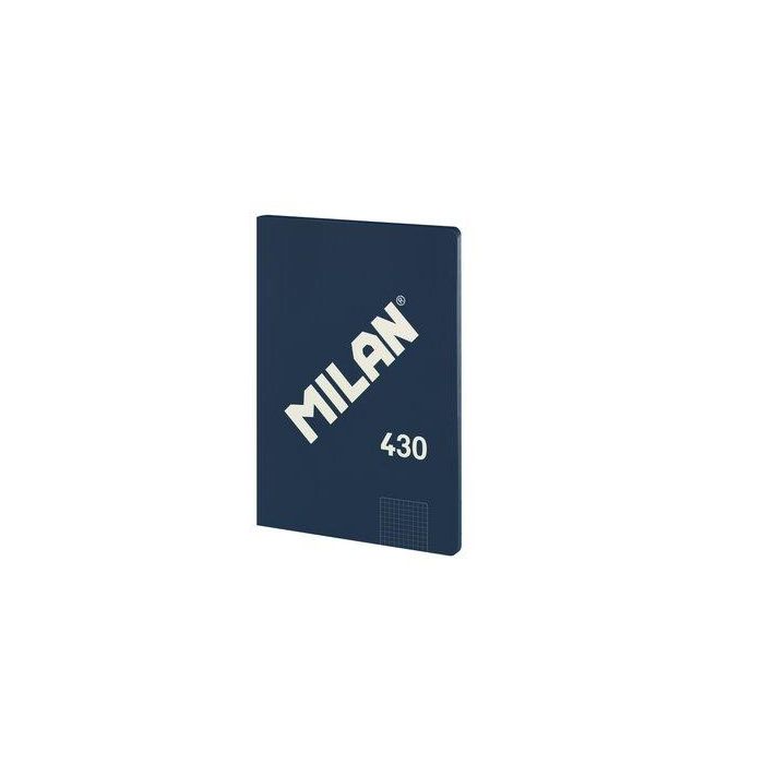 Milán Cuaderno A4 Cuadriculado Encolado Azul Marino, 48 Hojas 95 g/m², Microperforado, Colección 430 Since 1918