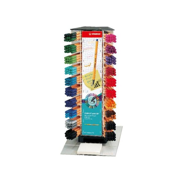 Stabilo Rotuladores Point 88 - Expositor 240 Unidades + 20 Regalo, Surtidos en 20 Colores