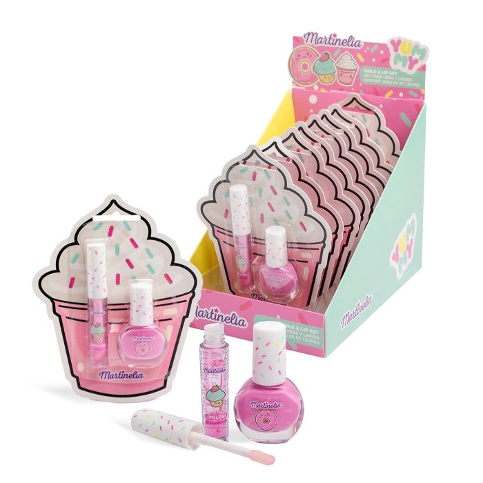 Martinelia 85456 Set Yummy Sweet: Esmalte de Uñas Soluble y Brillo de Labios para Niñas +3 Años 4