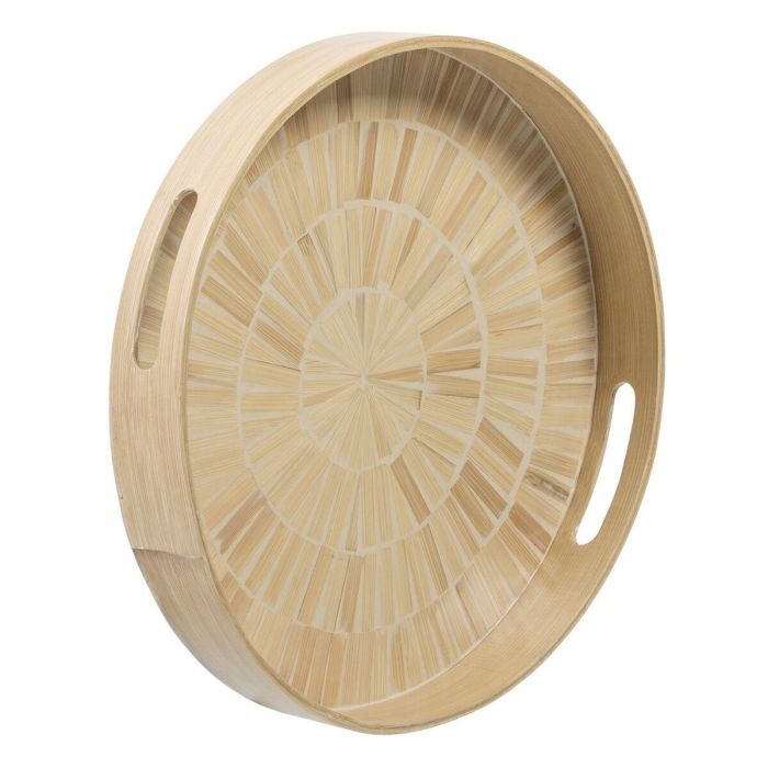 Bandeja de Aperitivos Beige Bambú 35 x 35 x 5 cm Madera MDF