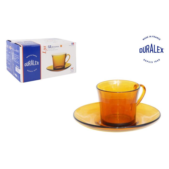 Duralex Set 6 Tazas con Plato 18Cl Colección Ambar Lys (8 Cajas) 0 Duralex Set 6 Tazas con Plato 18Cl Colección Ambar Lys (8 Cajas) 0