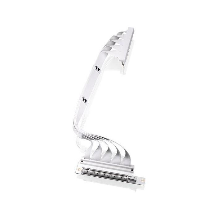 Thermaltake AC-077-CO6OTN-C1 Cable Riser PCI-E 4.0 Dual 90 Grados 400mm Blanco para Tarjeta de Video