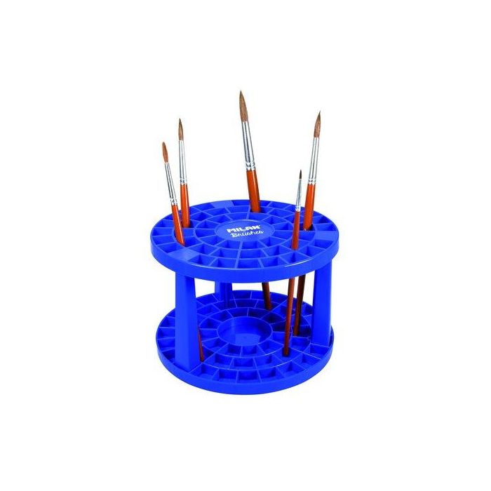 Milán Soporte para pinceles con capacidad para 49 pinceles, Azul, PVC