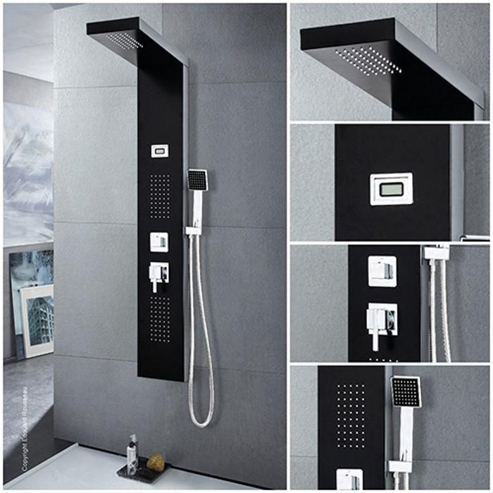ROUSSEAU ROU3047404021894 Columna de Ducha de Hidromasaje Negra Torquay con Pantalla LED 1 ROUSSEAU ROU3047404021894 Columna de Ducha de Hidromasaje Negra Torquay con Pantalla LED 1