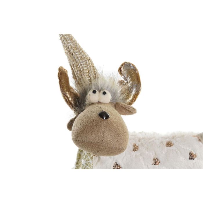Figura Navidad Fantasia DKD Home Decor Rosa Blanco 20 x 40 x 12 cm (2 Unidades) 2