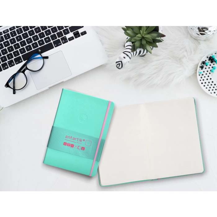 Antartik Cuaderno A5 Hojas Puntos 100 Hojas 80 gr FSC Tapa Dura Rosa y Turquesa 10