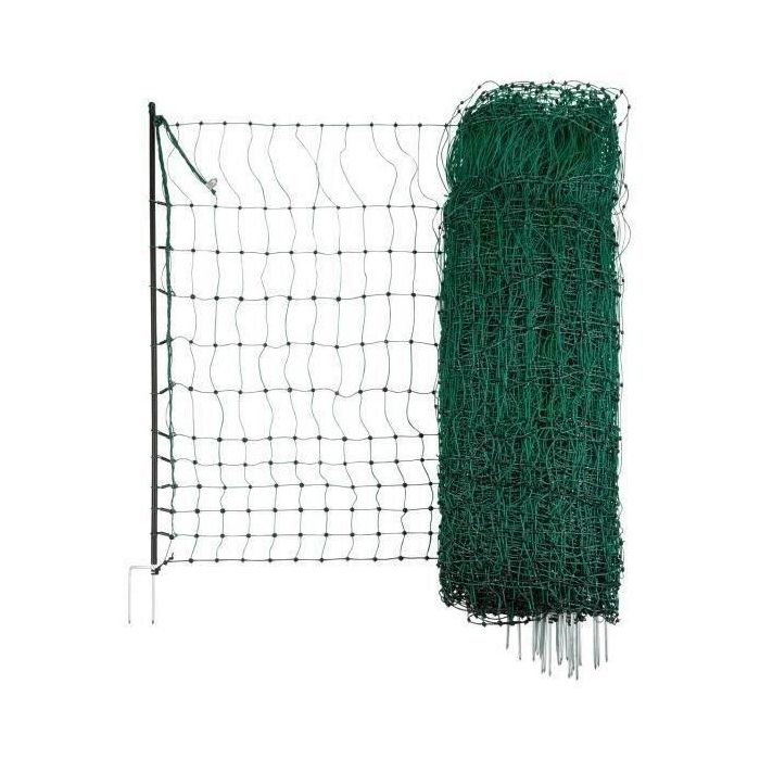 KERBL Red para pollos 50 m - 106 cm - doble punta - verde - no eléctrica 1