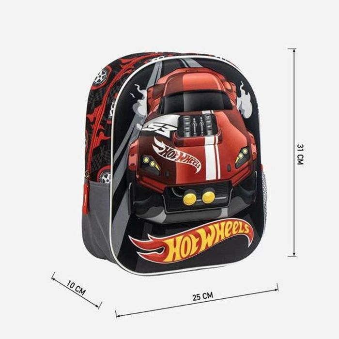 Mochila infantil 3D hot wheels 25.0 x 31.0 x 10.0 cm 1 Mochila infantil 3D hot wheels 25.0 x 31.0 x 10.0 cm 1