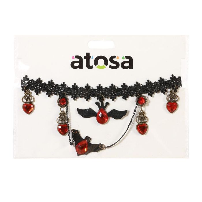 Collar Gótico Negro con Camafeo y Cadenas para Disfraz de Vampiresa, Novia Oscura o Reina Oscura - Accesorio Halloween 1