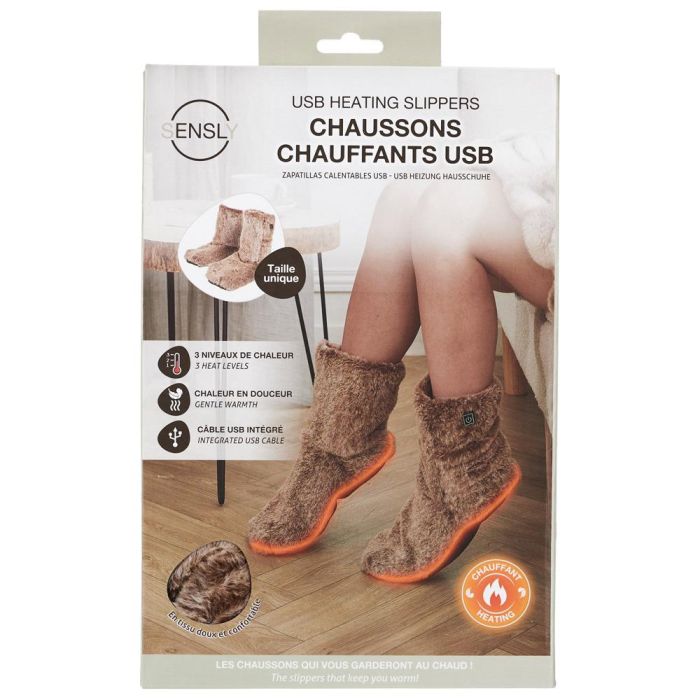 Sensly Zapatillas Térmicas USB Grand Froid Poliéster 5
