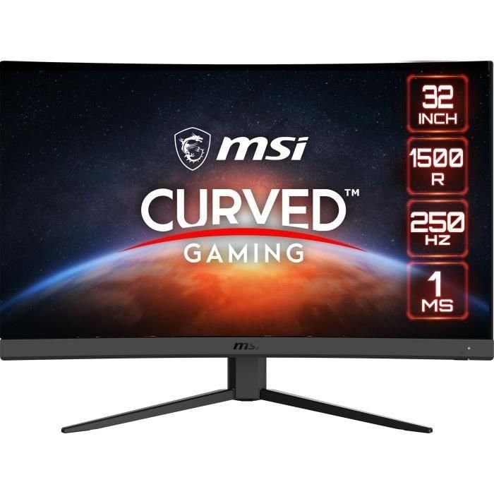 Pantalla para juegos de PC - MSI - Optix G32C4X - 31,5 VA FHD 1 ms - 250 Hz - 2 x HDMI(2.0) - 1 x DP (1.2a) - 1 x conector DC 4