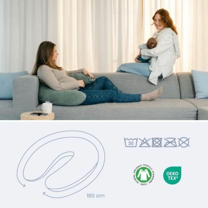 Doomoo BAD5400653010701 Almohada de embarazo y lactancia Buddy Máxima comodidad Certificado Oeko-Tex Verde pana 2 Doomoo BAD5400653010701 Almohada de embarazo y lactancia Buddy Máxima comodidad Certificado Oeko-Tex Verde pana 2