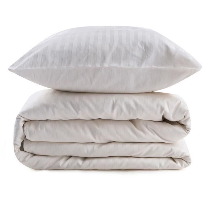 Juego de Cama ASI8683342999304 - 1 Funda Nórdica 220x240 cm + 2 Fundas Almohada 60x60 cm - Algodón/Poliéster Crema 2