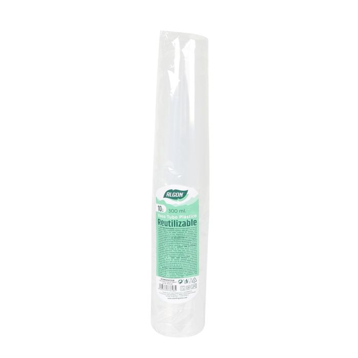 Set de 10 vasos tubo PP 300 ml Algon (50 Cajas) 1 Set de 10 vasos tubo PP 300 ml Algon (50 Cajas) 1