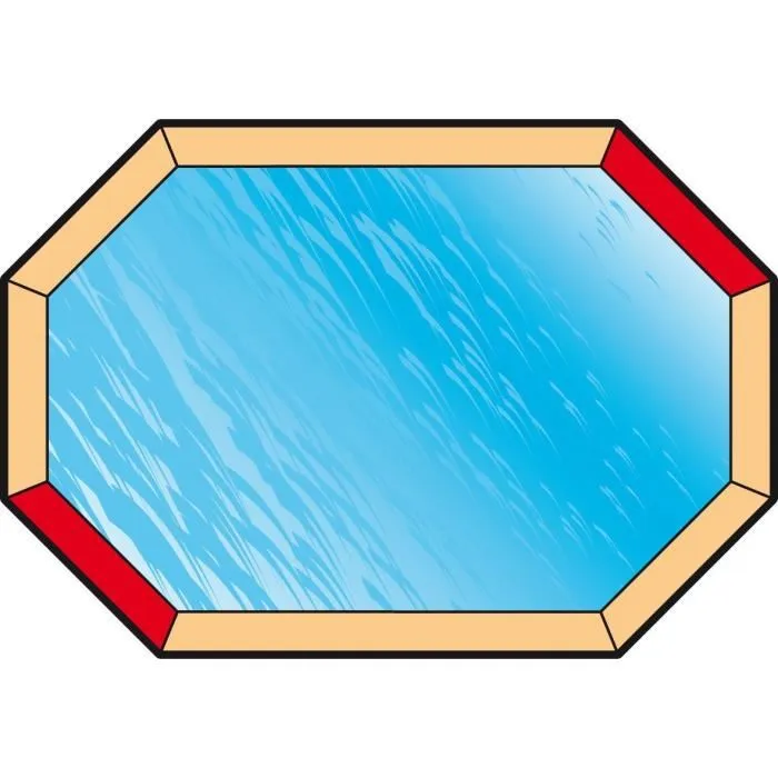 Ubbink Cubierta de invierno y seguridad para piscina de madera Octogonal 400x610 Espesor 550gr Norma NF P 90-308 5