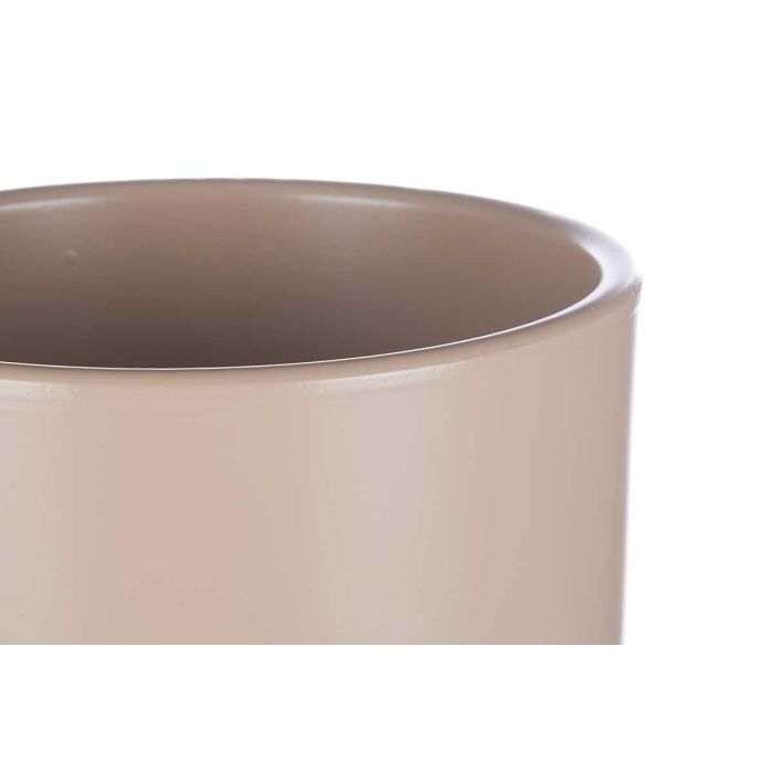 Set 2 Macetas Cerámica Cilindro 22 y 27 cm Beige Ibergarden 3 Set 2 Macetas Cerámica Cilindro 22 y 27 cm Beige Ibergarden 3