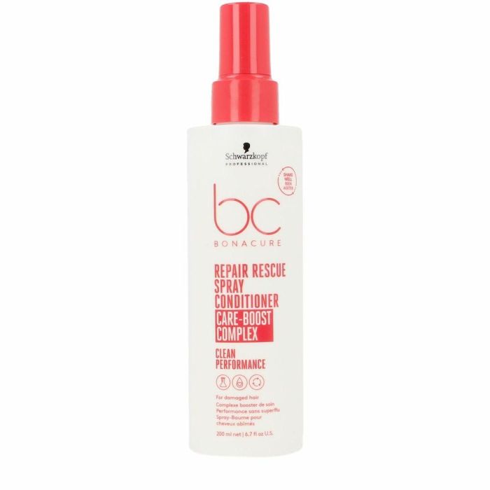 Schwarzkopf BC REPAIR RESCUE Acondicionador Spray Sin Enjuague Reparador Desenredante Cabello Dañado Vegano Sin Siliconas 200ml