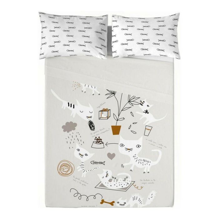Juego de Sábanas Panzup Gatos 2 Cama de 80/90 160 x 270 cm Juego de Sábanas Panzup Gatos 2 Cama de 80/90 160 x 270 cm