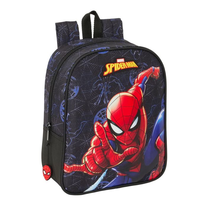 Mochila guarderia adapt.carro spider-man "attack" 22x27x10cm