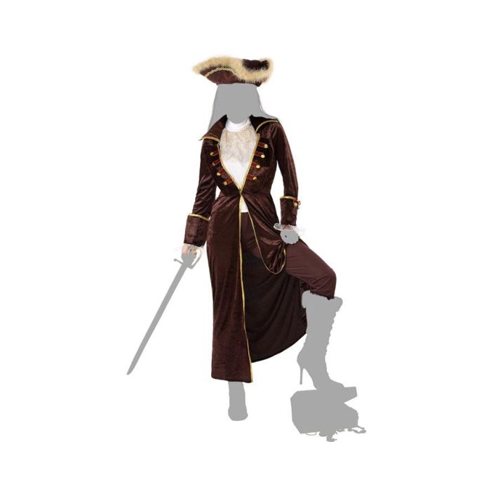 Disfraz Pirata Marrón Mujer Adulto XS-S 4 Disfraz Pirata Marrón Mujer Adulto XS-S 4