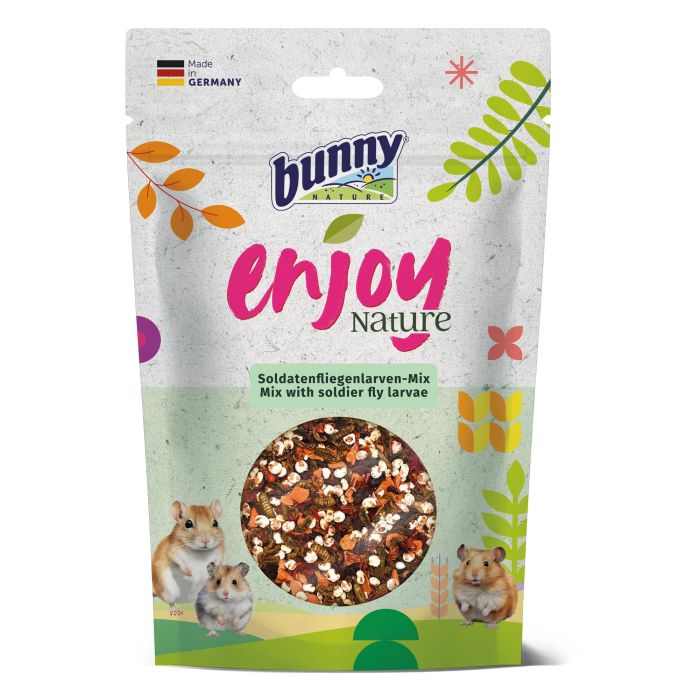 Bunny Nature Snacks Enjoy Nature Mix con Larvas de Mosca Soldado 6x90g