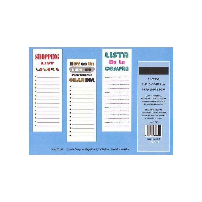 Talonarios Lista De Compra Magnetica (Set de 24)