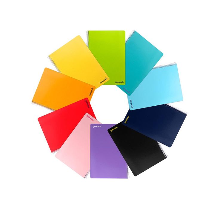 Cuaderno Espiral Liderpapel Folio Smart Tapa Blanda 80H 60 gr Rayado Nº46 Colores Surtidos 10 unidades 1