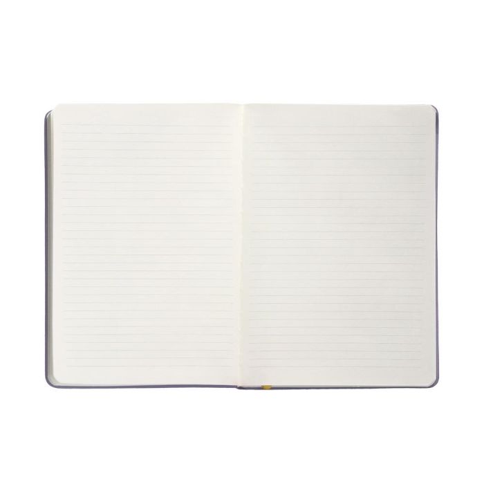 Cuaderno Con Gomilla Antartik Notes Tapa Dura A4 Hojas Rayas Morado Y Amarillo 100 Hojas 80 gr Fsc 7