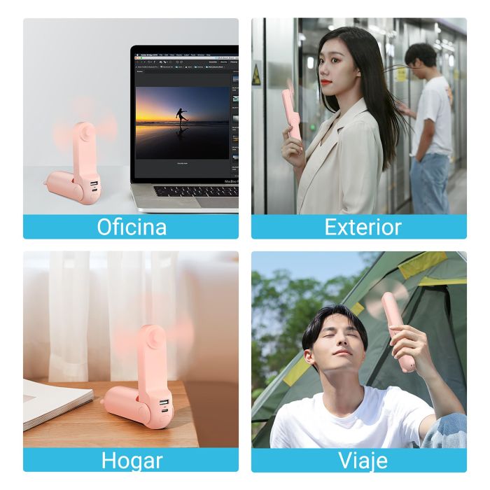 Jisulife Life 8 Plus Ventilador Portátil Multifunción Mini Ligero con Linterna y Powerbank 4500mAh, hasta 46h Autonomía, USB-C 6 Jisulife Life 8 Plus Ventilador Portátil Multifunción Mini Ligero con Linterna y Powerbank 4500mAh, hasta 46h Autonomía, USB-C 6