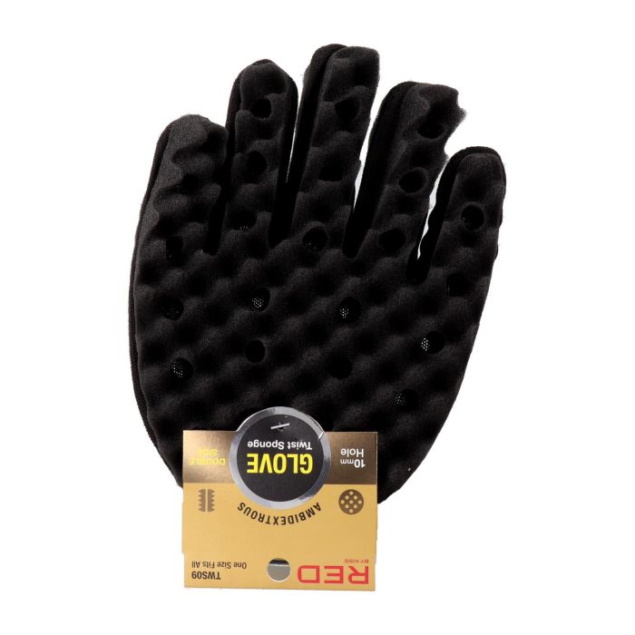 Red Kiss Twist Sponge Glove Double Side Esponja En Guante