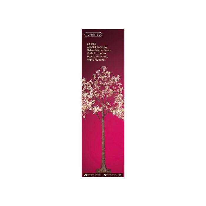 Lumineo Árbol LED Gypsophila Purpurina IP44 150cm - 126 LEDs, Luz Cálida, Interior/Exterior 1