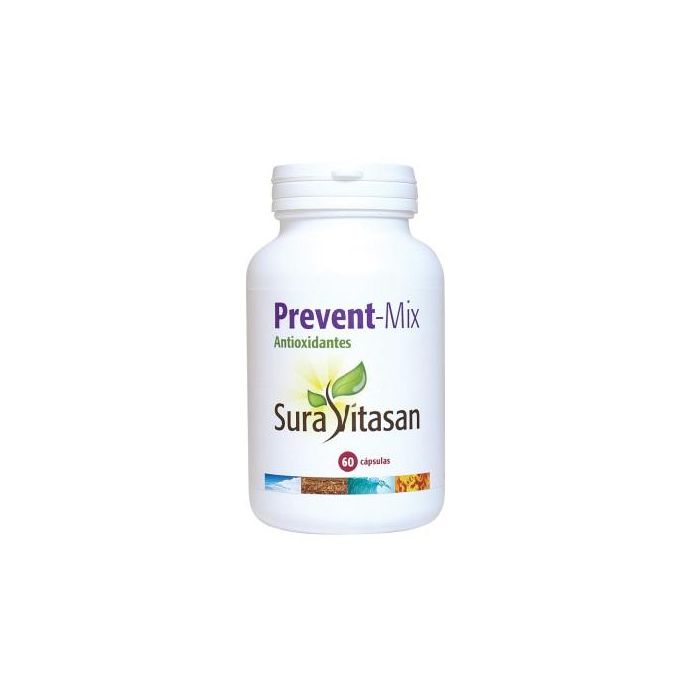 SURA VITASAN Prevent-Mix 60Cap. Complemento para Sistema Inmunitario, Antioxidante y Cardiovascular con Té Verde, Cúrcuma y Resveratrol