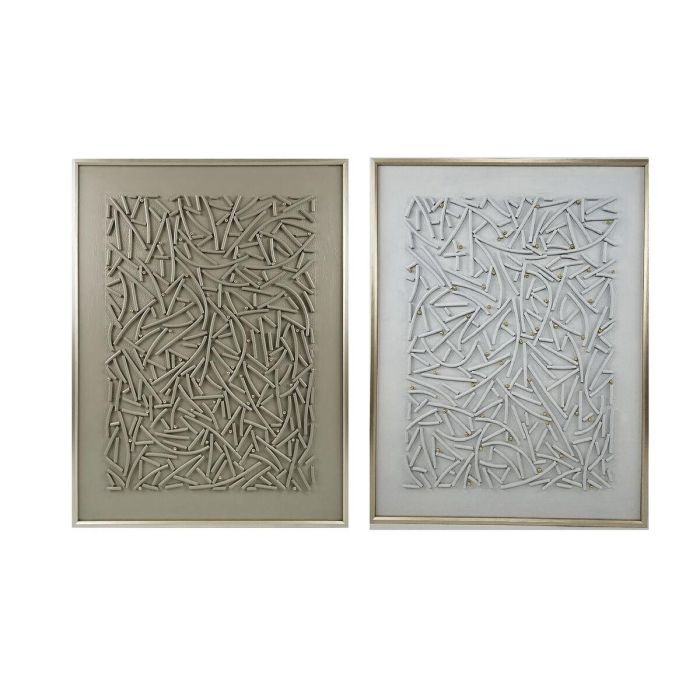 Cuadro Urban DKD Home Decor Beige Blanco 3.5 x 120 x 90 cm (2 Unidades) Cuadro Urban DKD Home Decor Beige Blanco 3.5 x 120 x 90 cm (2 Unidades)