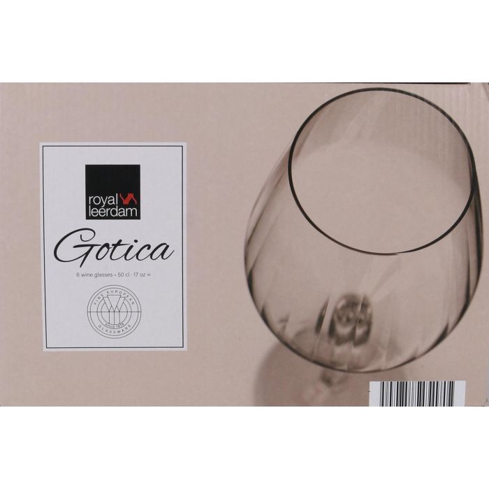 Royal Leerdam Set de 6 Copas de Vino Gótica de 50 cl – Diámetro 6.5 cm, Altura 23 cm 5